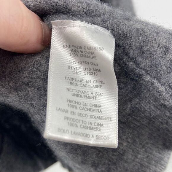 Equipment Womens Gray Cashmere Long Sleeve Cecile V Neck Pullover Sweater Medium - Picture 2 of 5